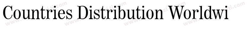 Countries Distribution Worldwide字体转换